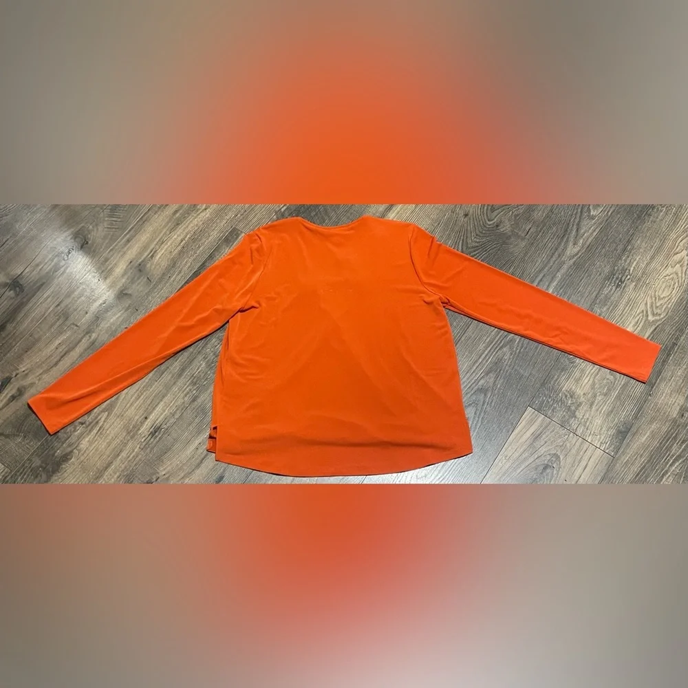 Michael Kors Woman’s Medium Rust Long Sleeve Blouse - Picture 4 of 6